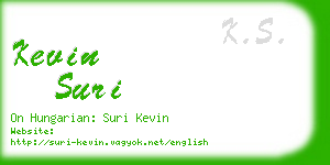 kevin suri business card